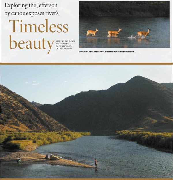 Exploring the Jefferson River by Canoe exposes river's Timeless beauty.