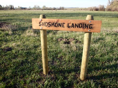 Shoshone Landing Sign.
