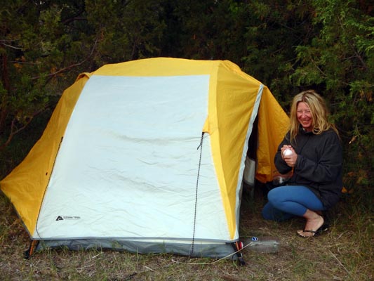 Tent camping Jefferson River Canoe Trail.