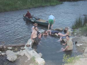 Point of Rocks hot springs on Jefferson River, MT.