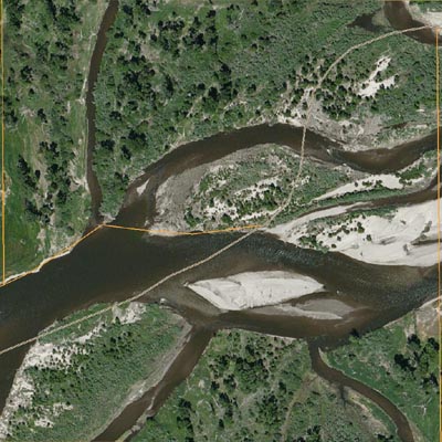 Philosophy River aerial view.