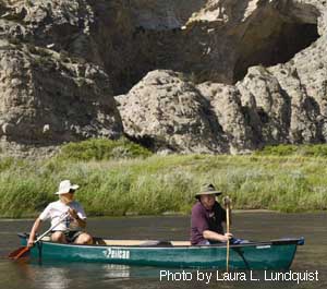 Long time JCRT members canoeing.